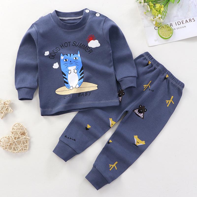 2025 Kids' Pure Cotton Underwear & Pajama Set for Boys & Girls - Autumn Wear