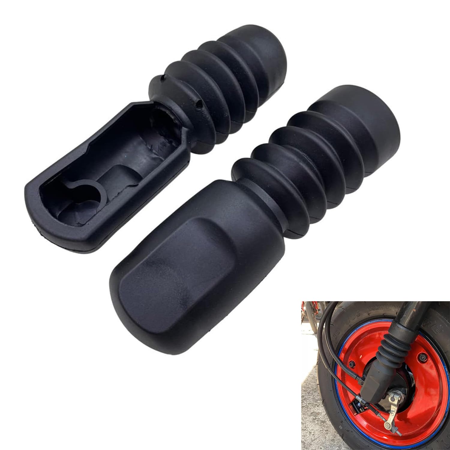

Front Fork Cover, Left & Right Set, For Motorcycles, Foot Arms, Front Fork Boots, чёрный