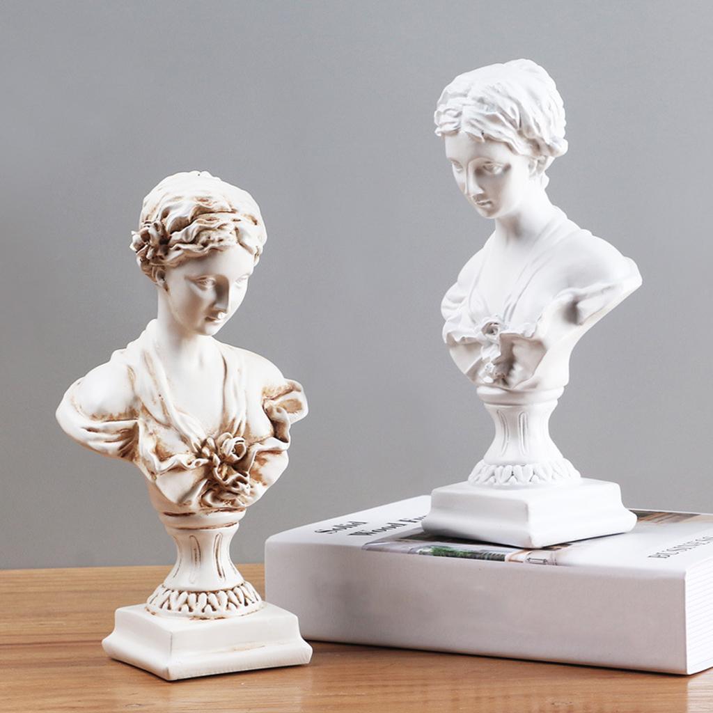 Creative Decoration, Scratch Resistant Girl Head Sculpture Statue, , Bedroom, Living Room, Office