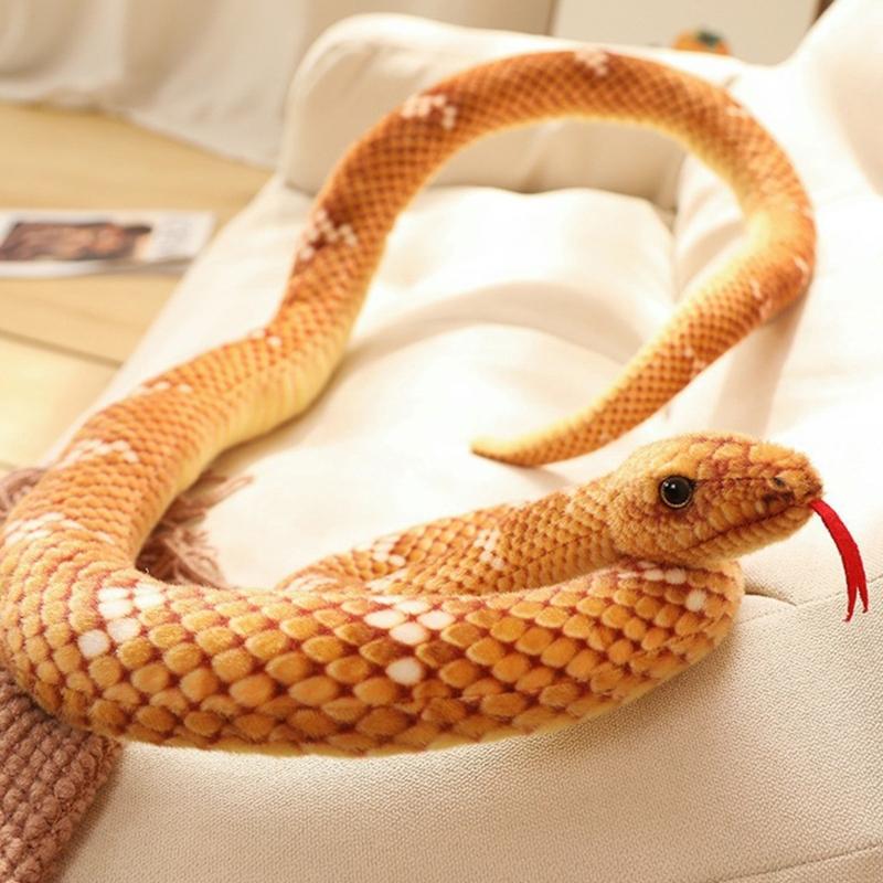 100cm Realistic Snake Stuffed Animal Toy For Home Decors and Educational Purposes Novelty Prank Plush Snake Dolls