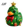 Christmas Shelf Decor Duck Figurine Resin Sculpture for Holiday Home Decor Cute Small Statues Desktop Ornaments with Festive Elements Indoor Outdoor