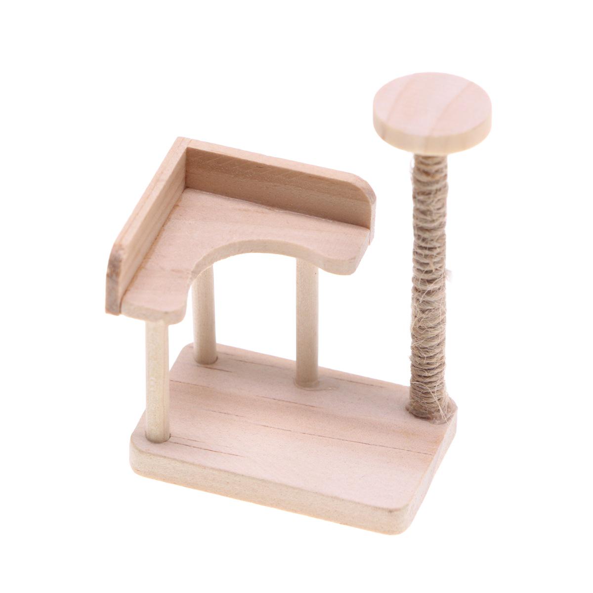 Миниатюрная деревянная кукольная лазалка для кошек - BJD Doll Furniture Props