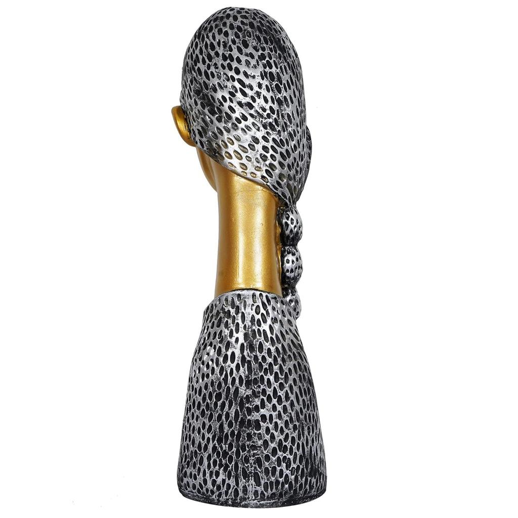 Polyresin Willkommensdame Schauobjekt für Heim- und Bürodeko - Perfekt für Regale (14" Zoll, Mehrfarbig)