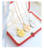Creative Smiley Face Portrait Pendant Necklace - Gold Plated Titanium Steel Clavicle Chain, European & American Style
