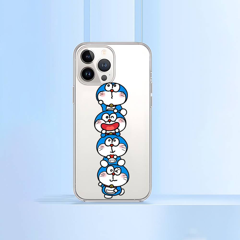 Anime Cute D-Doraemon-S Phone Case For IPhone 17 16 15 12 11 Pro Max 14 Plus 13 Mini Clear Cover Soft Funda