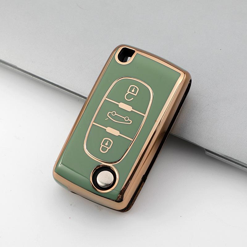 Mode TPU Autoschlüsselhülle Abdeckung Für Peugeot 207 307 308 407 607 807 Geschützter Schlüsselanhänger
