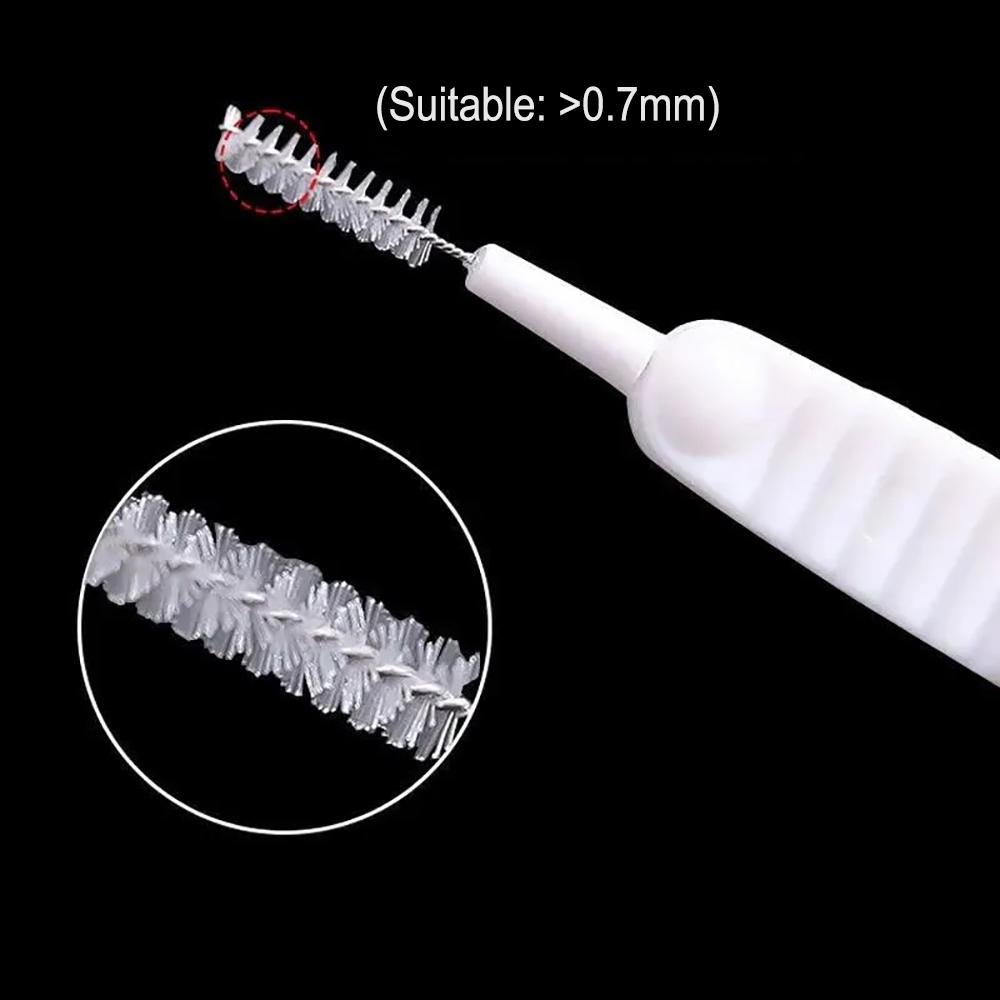 Multifunctional Shower Cleaning Mobile Phone Charging Port Cleaning Brush 65mm Dust Shower Hole Cleaning Mini Brush Bendable Mini Soft Round Brushes