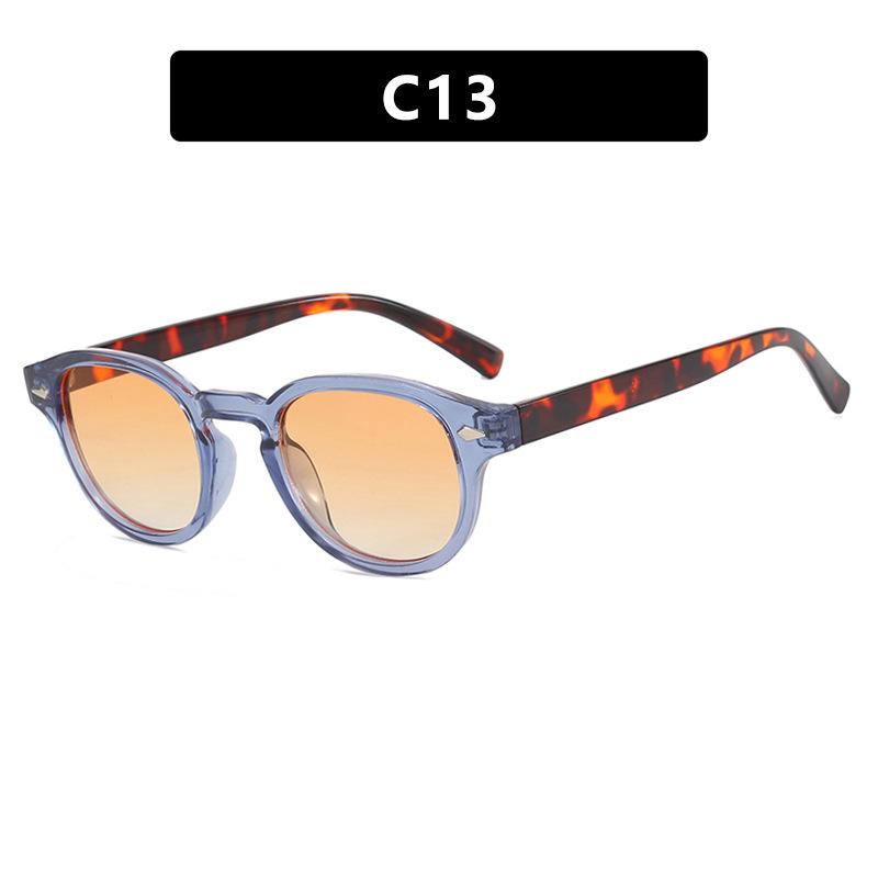 

Kedun 2024 Trendy Oval Rivet-Frame Sunglasses for Men As shown