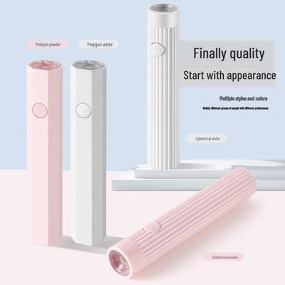 Rechargeable Handheld Nail Art Lamp: Portable, Quick-Drying, Light Therapy with Customizable Advertising Feature.