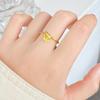Sand Elegant Vietnamese Gold Rose Flower Ring Adjustable Copper Plated Jewelry For Women
