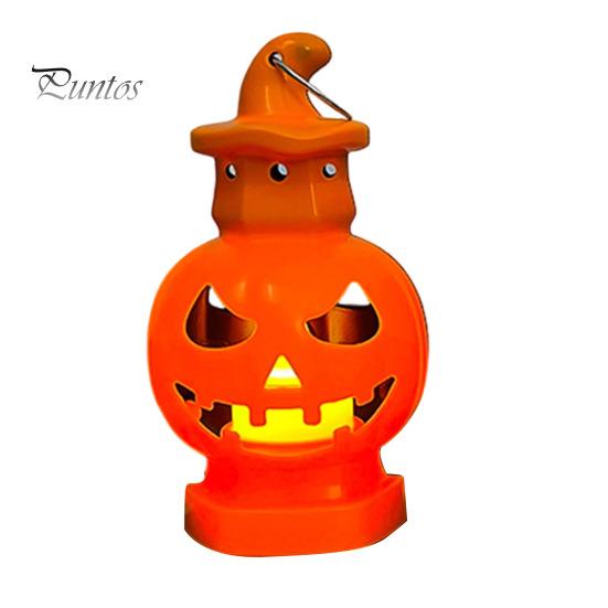 Safe Indoor Pumpkin Light Halloween Castle Lantern, Handheld Glowing Jack O Lantern Lamp for Kids, Spooky Party Decoration Prop, Night Toy Warm White