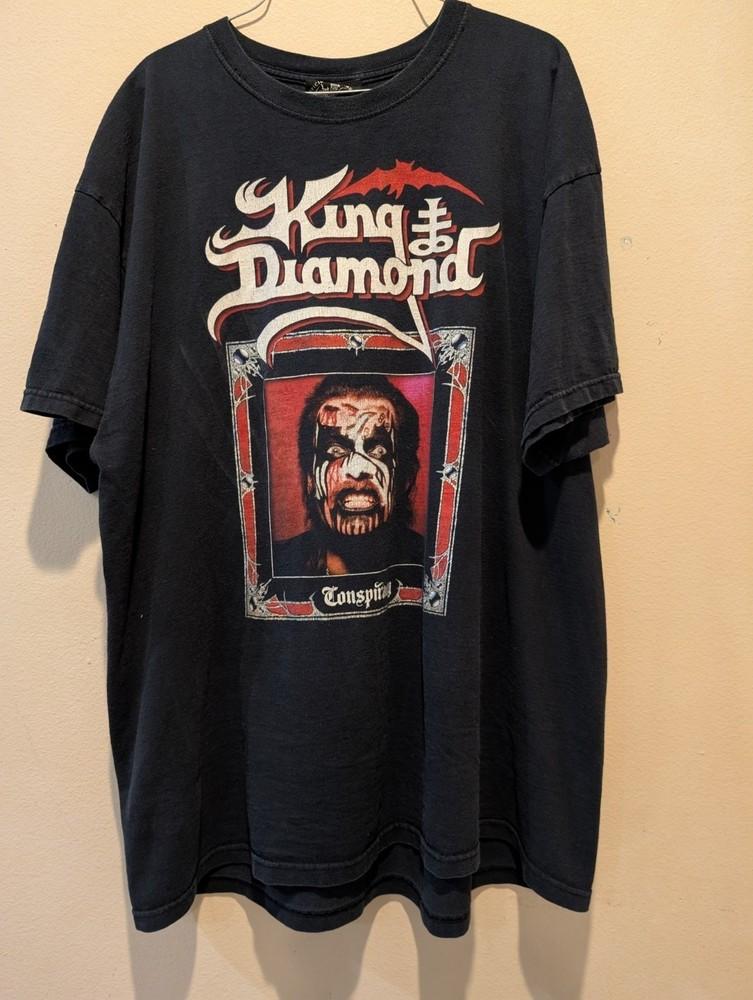 Vintage King Diamond Conspiracy Band Basic Black Cotton Tshirt Reprint WA4249 Unisex T-Shirt L