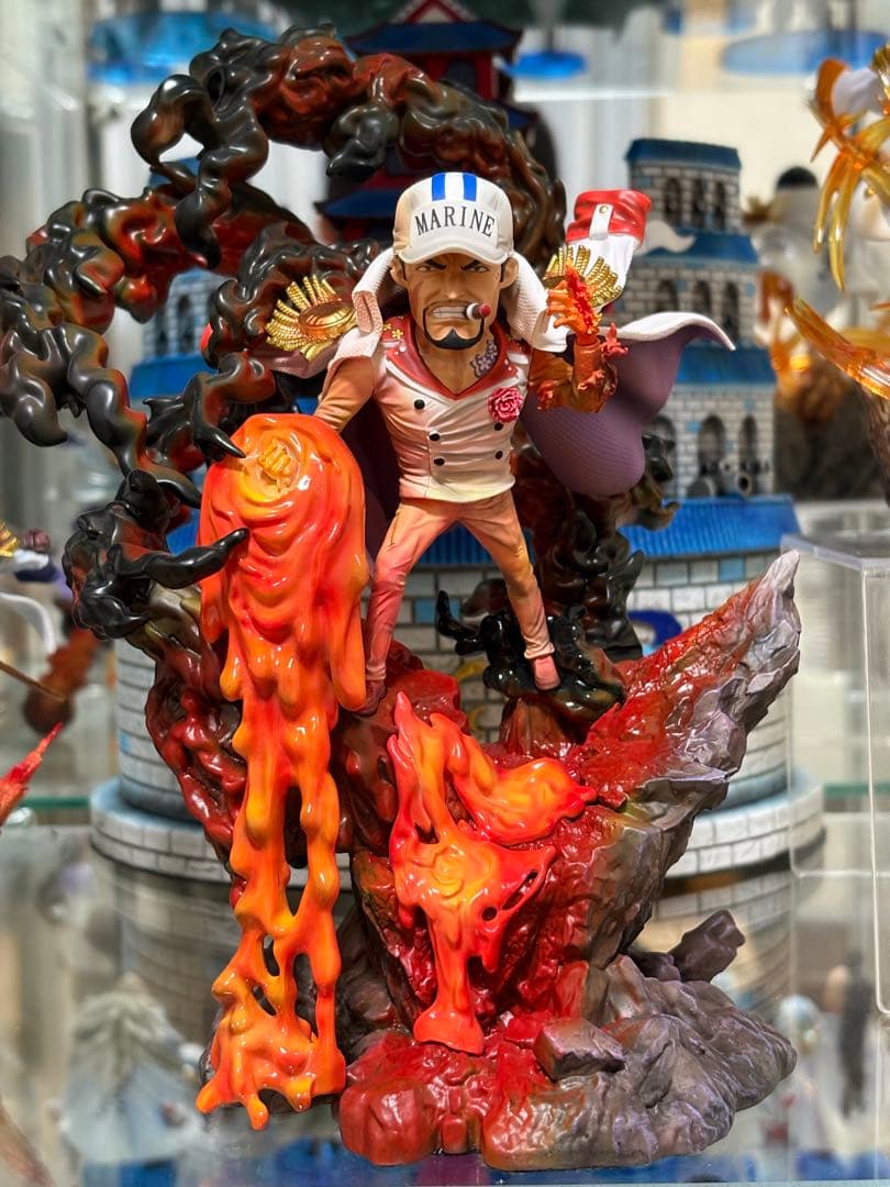 

[USED] One Piece figure, rare, Akainu Sakazuki, Navy Admiral, garage kit, overseas