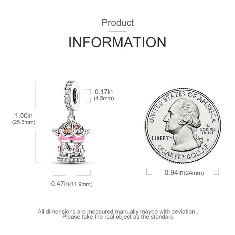 Copper Suitable For Charms Suitable For Beaded Bracelets Women'S Carousel Necklace Diy Exquisite Jewelry Gifts