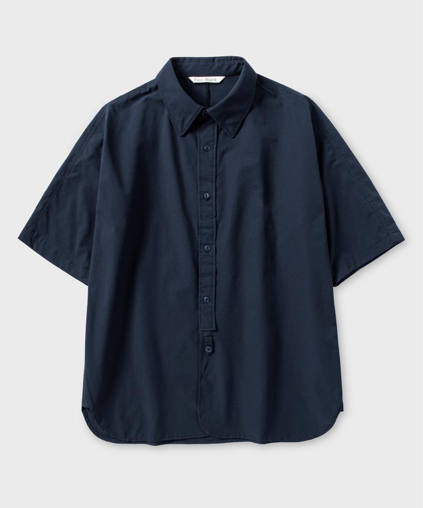 NONBLANK Hidden Button Down Shirt_Dark Navy