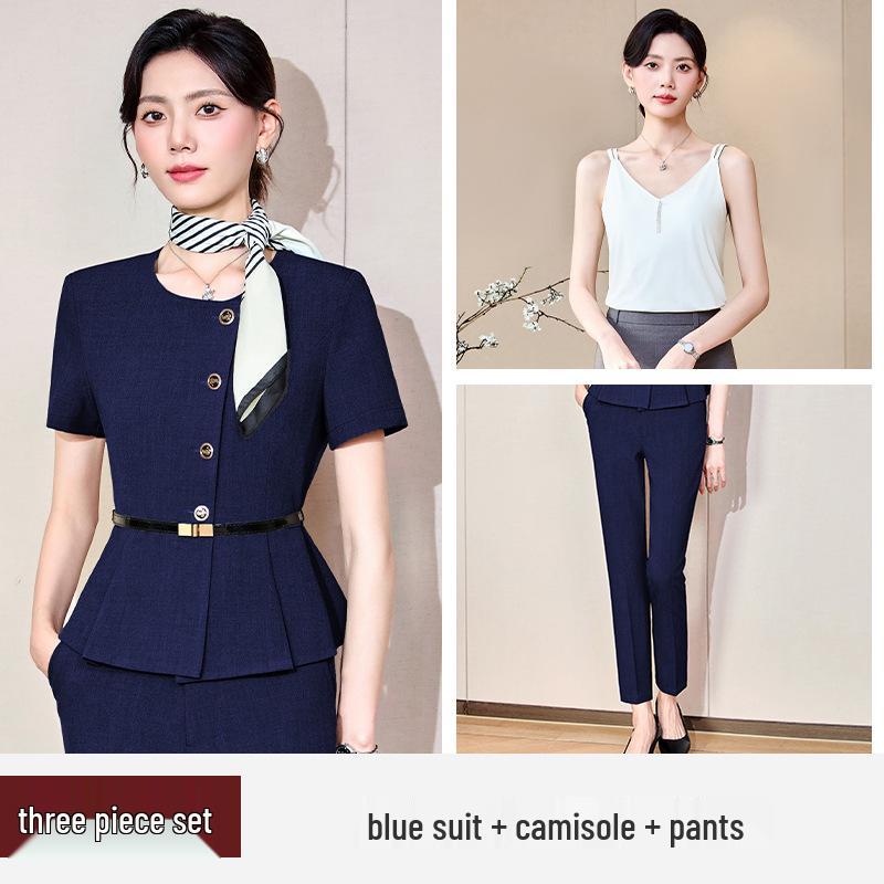 Women's High-End Workwear Set: Elegant Jewelry Store/Hotel Reception Attire