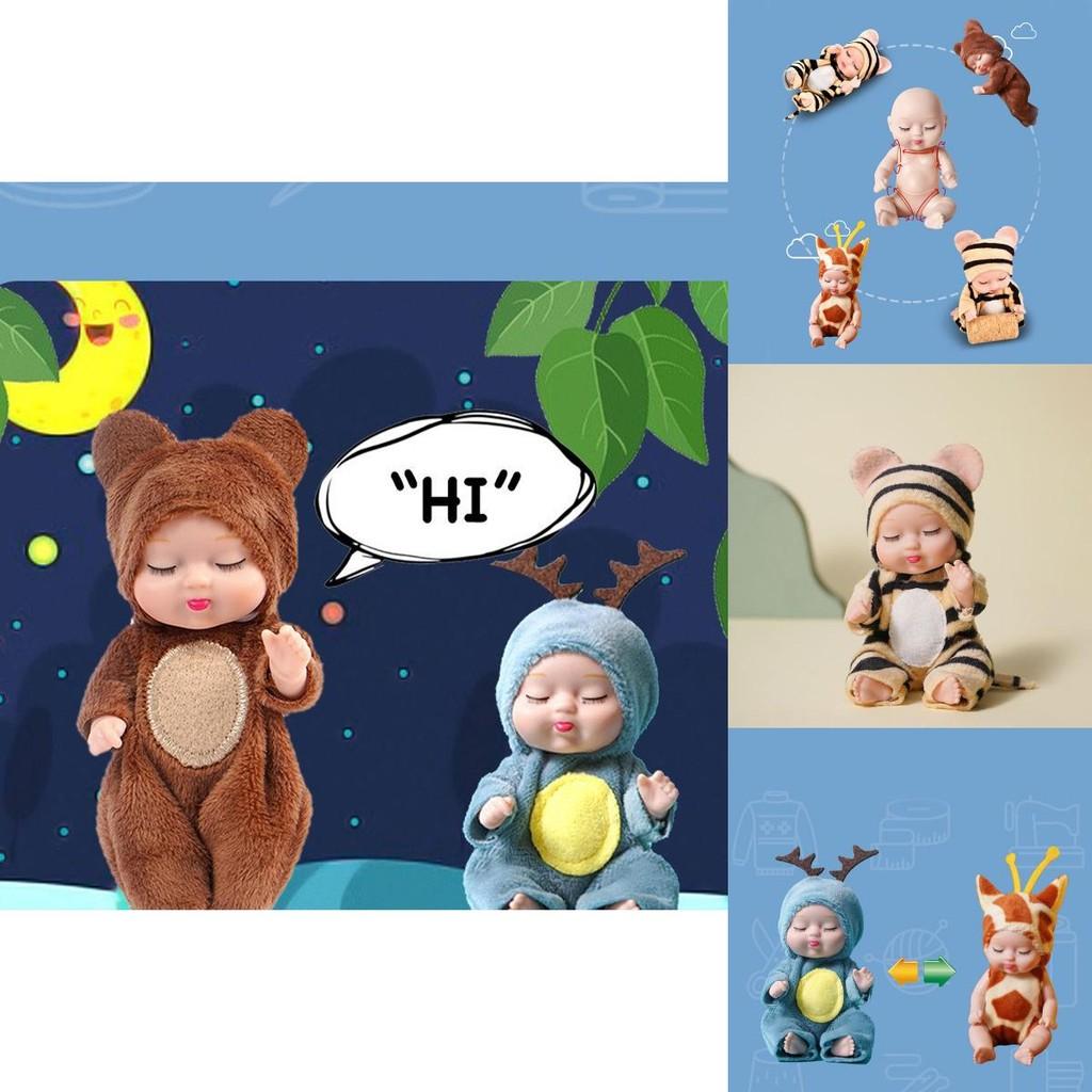 Crafted Lifelike Sleeping Newborn Baby Doll With Rotatable Limbs**