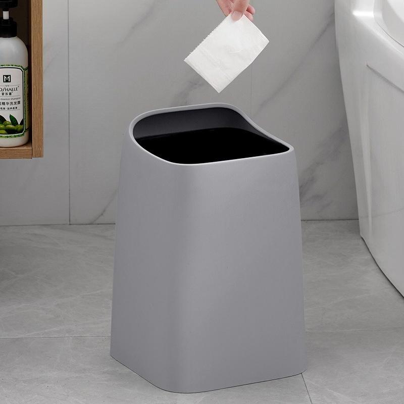 Double Layer Household Trash Bin for Living Room Bedroom Kitchen Bathroom Large Capacity Stylish No Cover