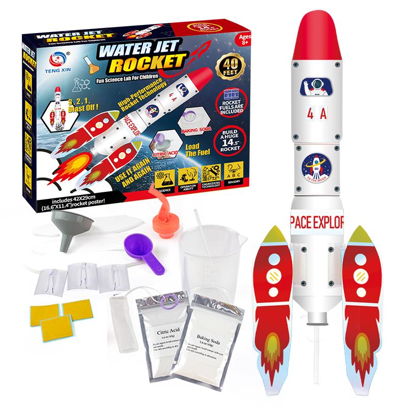 New Water Spray Rocket Launch Science Kit Outdoor Education Kit Diy Children s Plastic Rocket Toys светло-серый