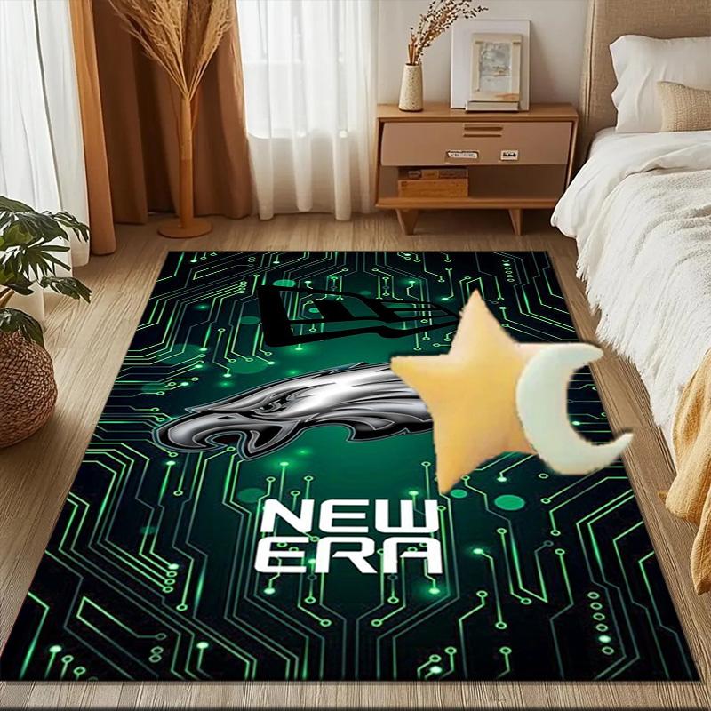 Philadelphia Eagles Night Game Rug Game Carpet, Floor Mat for Bedroom Living Room Entryway Rug, Home Decor Idea Gift for Christmas birthday