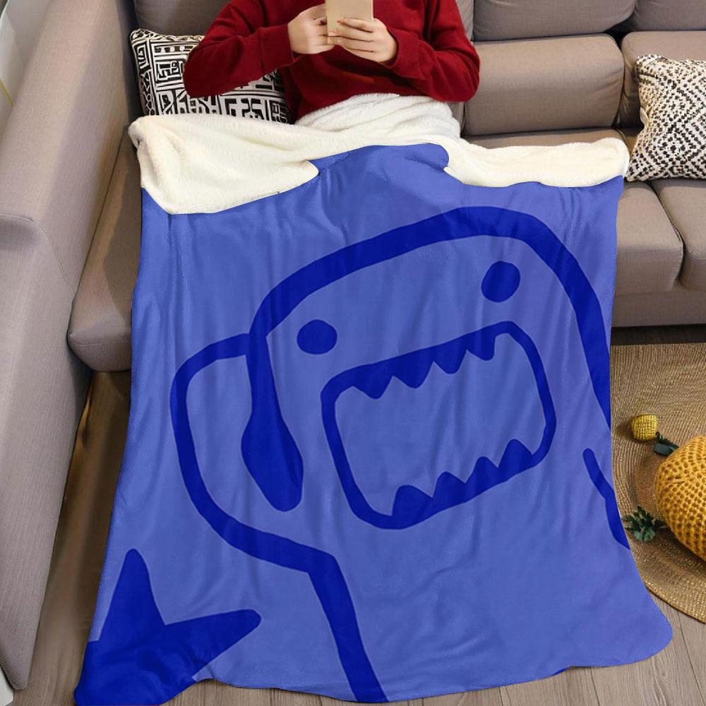 Doodle Monster Flannel Blanket Perfect for Sofa Office Bed Travel Sleep Read Relax Camping Four Season Use