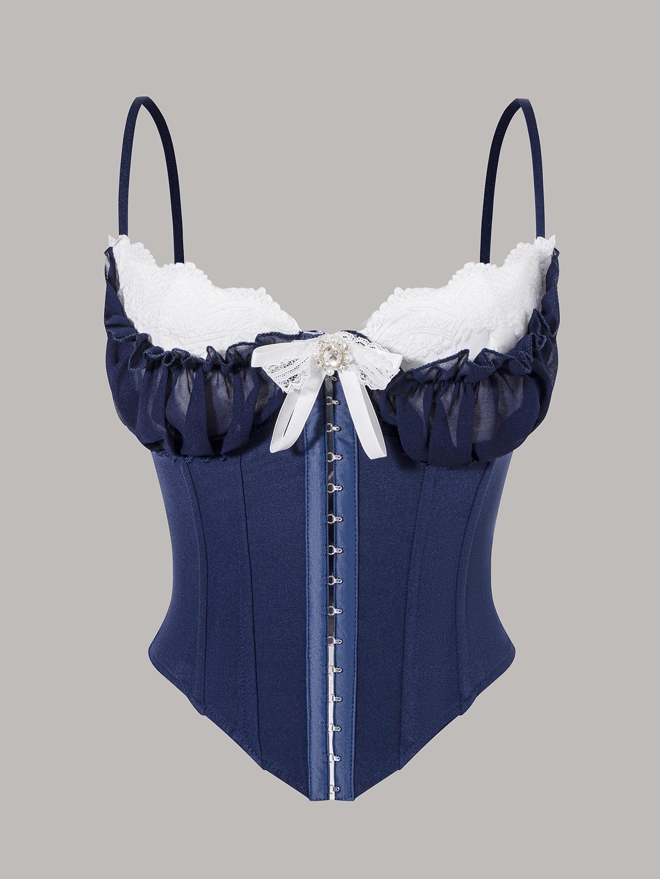 

Сексуальный полупрозрачный сетчатый топ-майка с кружевом и дизайном «рыбий скелет» Small