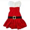 Cute Pet Dresses Christmas Festival Party Costume for Small Dogs Cats Red Princess Skirt Gifts Yorkshire French Bulldog Clothes