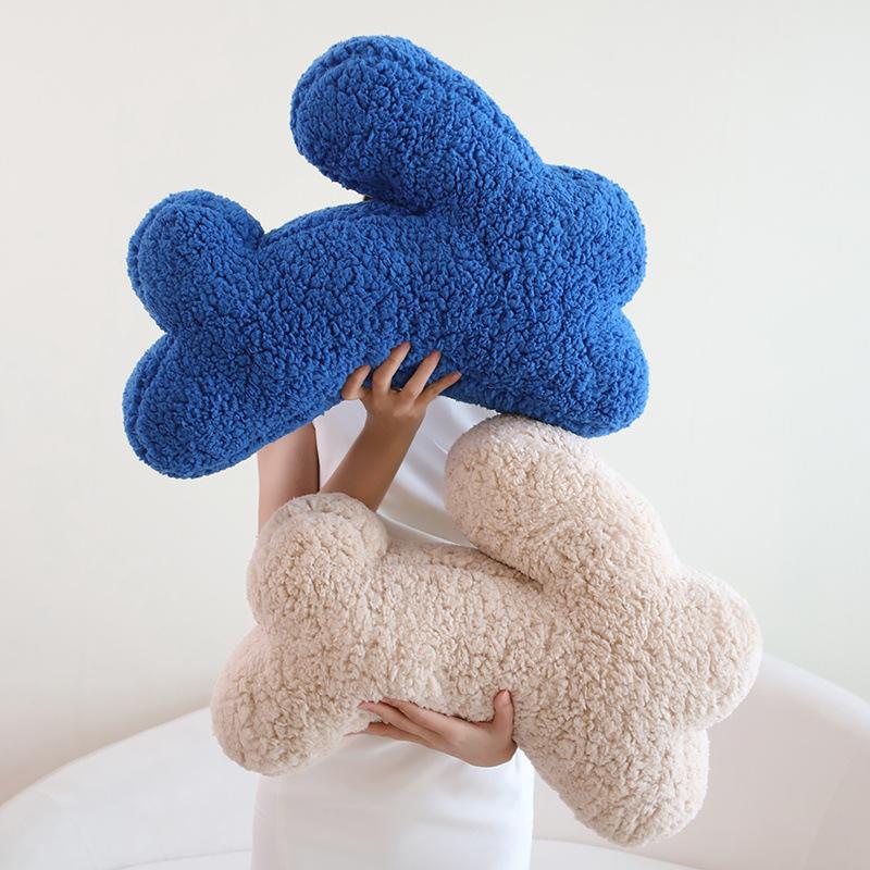 Rabbit Shaped Plush Pillow Nordic Style Special Shaped Decorative Cushion Sofa Bedside Pillow Living Room Chair Back Cushion