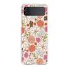 Transparent Phone Case For Samsung Galaxy Z Flip 3 4 5 6 7 Hard Folding PC Z Flip3 Flip4 Cover Stylish Flower Patterned Design