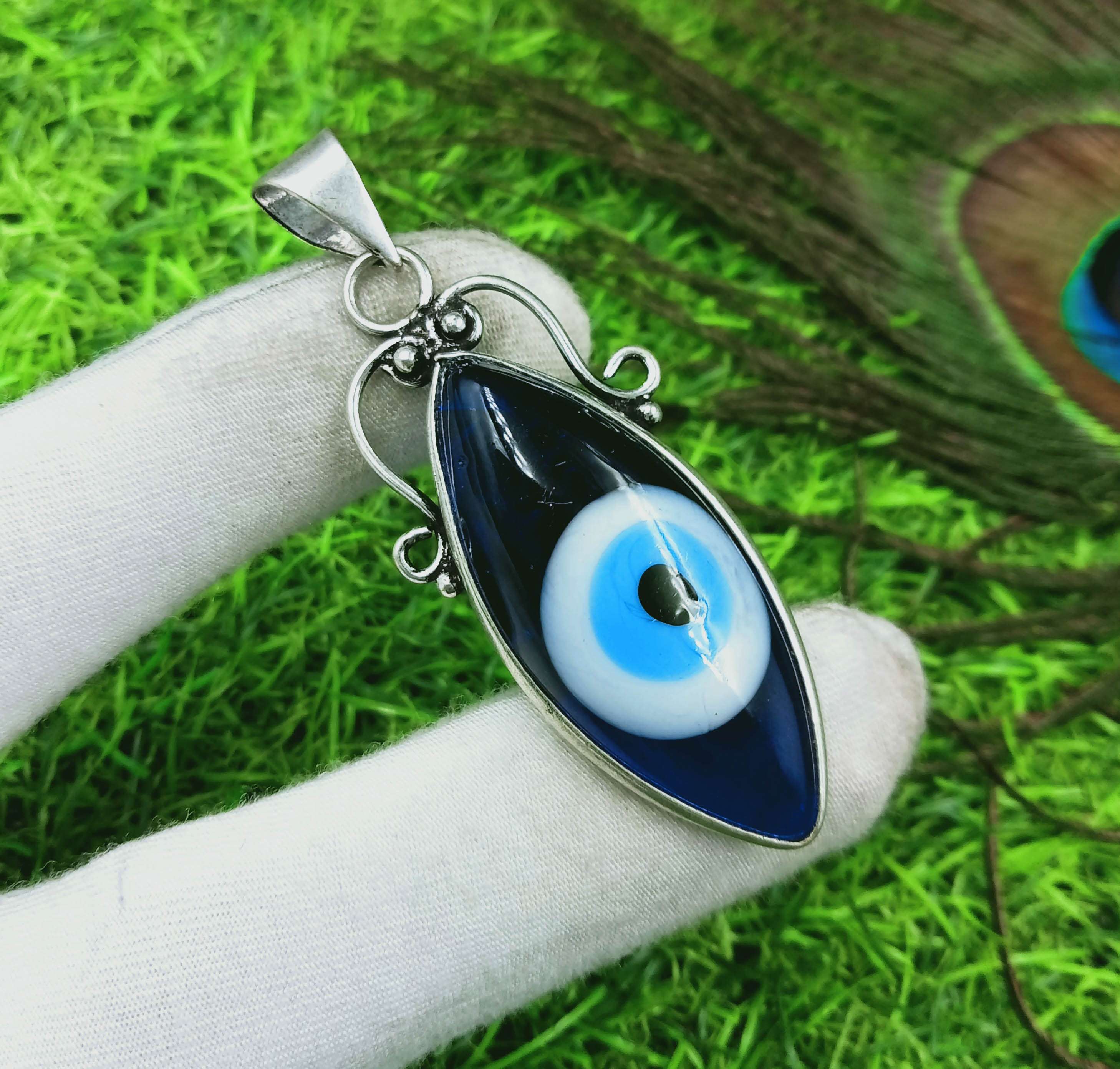 

Кулон с драгоценным камнем Evil Eye 925 пробы с серебряным покрытием DEP-193