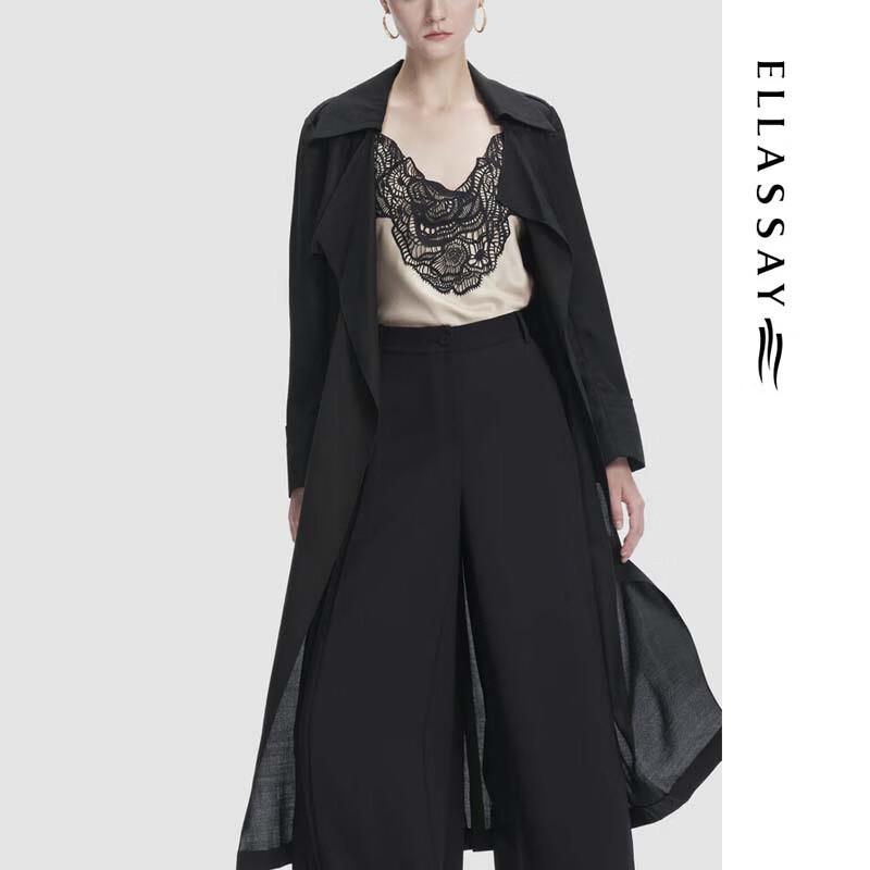 ELLASSAY Women's Classic Mid-Length Trench Coat