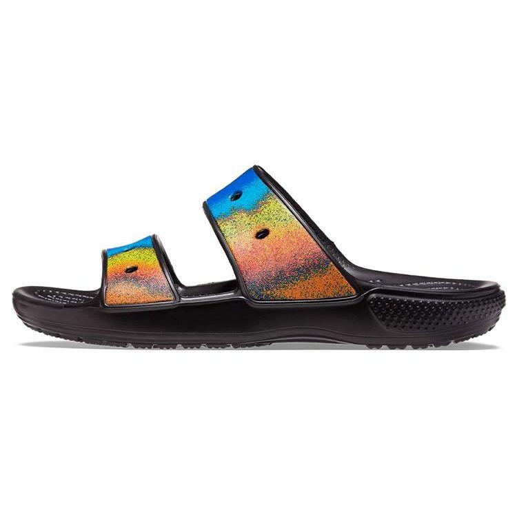 Crocs Classic Spray Dye Slide Black Multi Unisex 208055-0C4 36-37