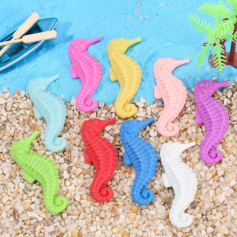 Colorful Mini Ocean Resin Ornaments: Seahorse, Seashell, Starfish DIY Craft Decorations