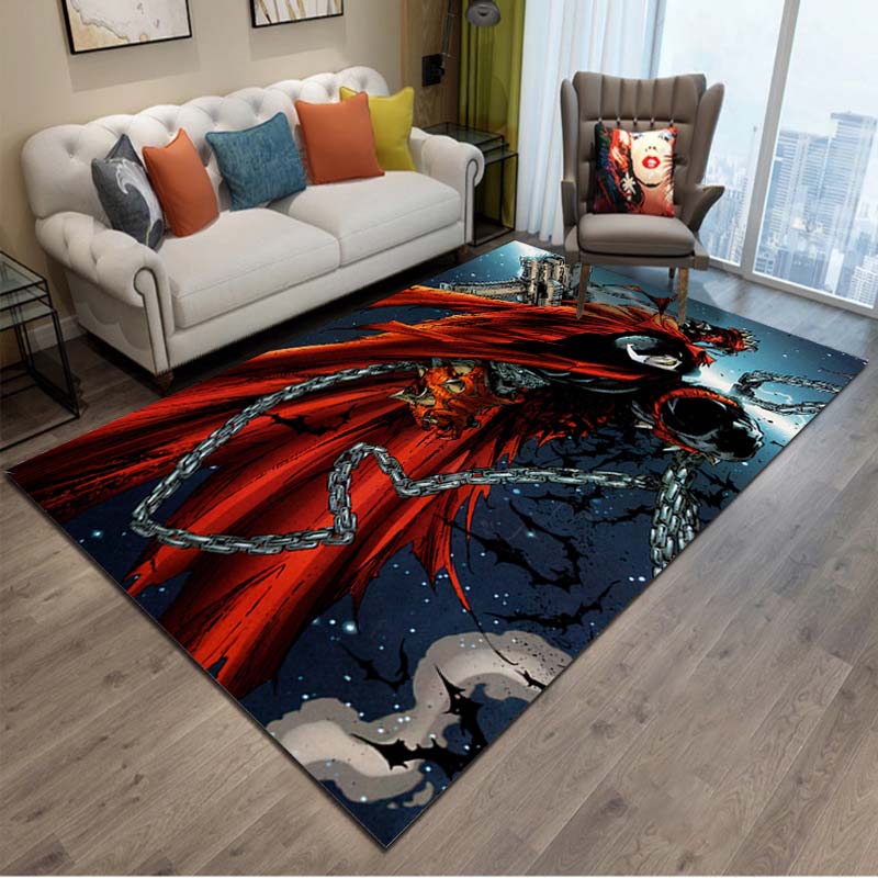 15 Size Spawn Movie Demon Pattern Carpet Rug for Bedroom Living Room Floor Rug Children Play Floor Mat Outdoor Rug Home Decor