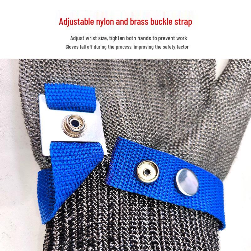 Rukavice 316 ocelové odolné proti prořezu - Bezpečnost úrovně A9 pro řezání, porážku a zpracování ryb