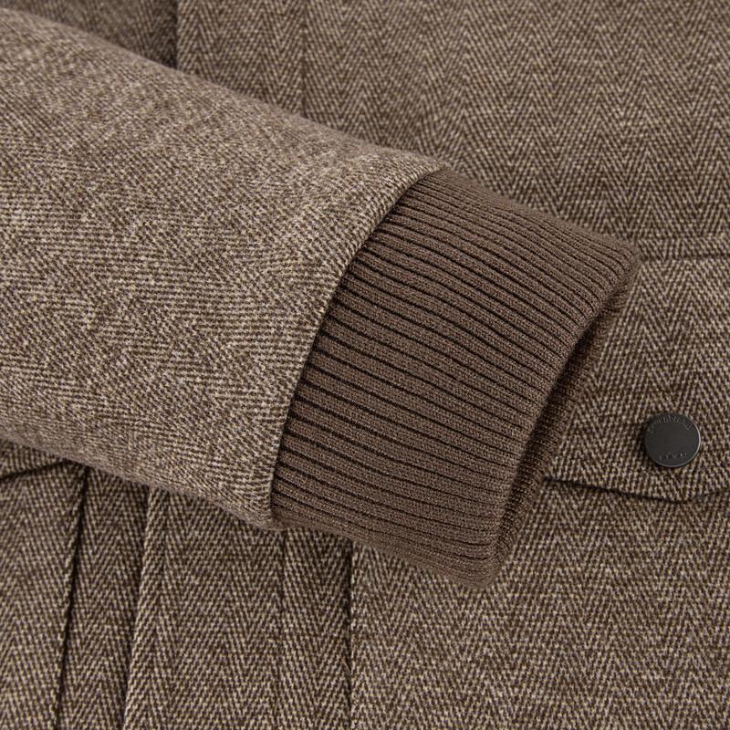 Seven Men's Wool-Blend Stand-Collar Casual Jacket