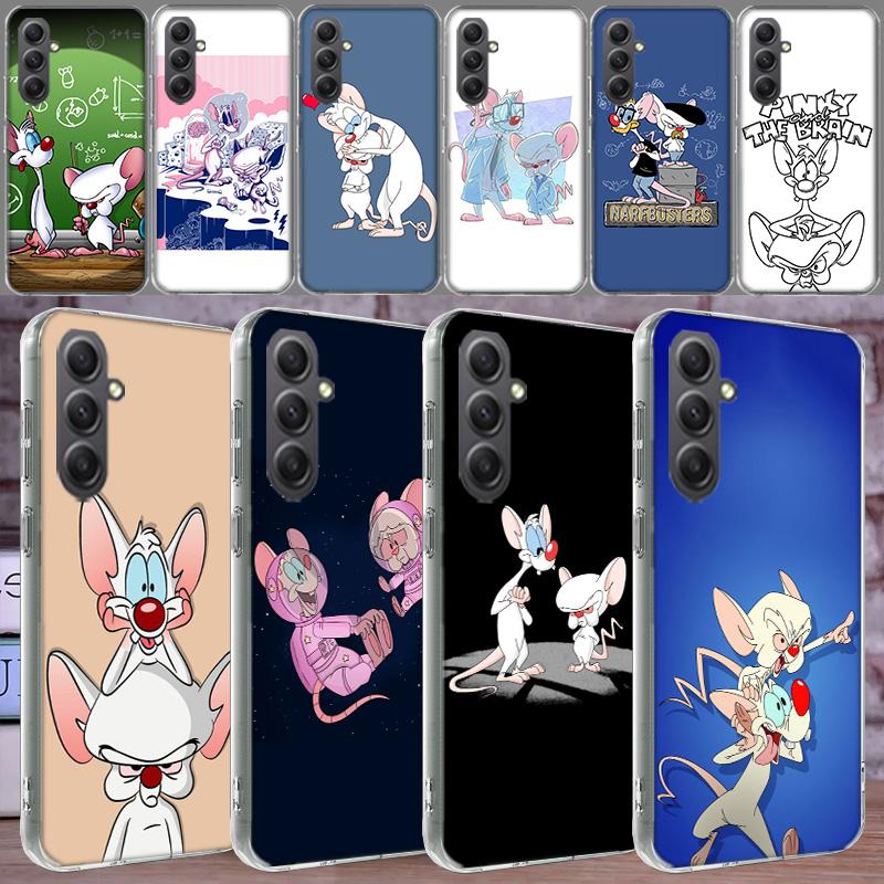 Pinky Anime and the Brain Case For Phone Samsung Galaxy A12 A22 A32 A52 A52S A13 A23 A33 A53 A14 A24 A34 A54 5G A73 A42 A9 A8 A7