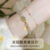 Hulufu Brand Natural Hetian Jade Double-layer Bracelet for Women, Chinese Style Hand Jewelry, Holiday Gift