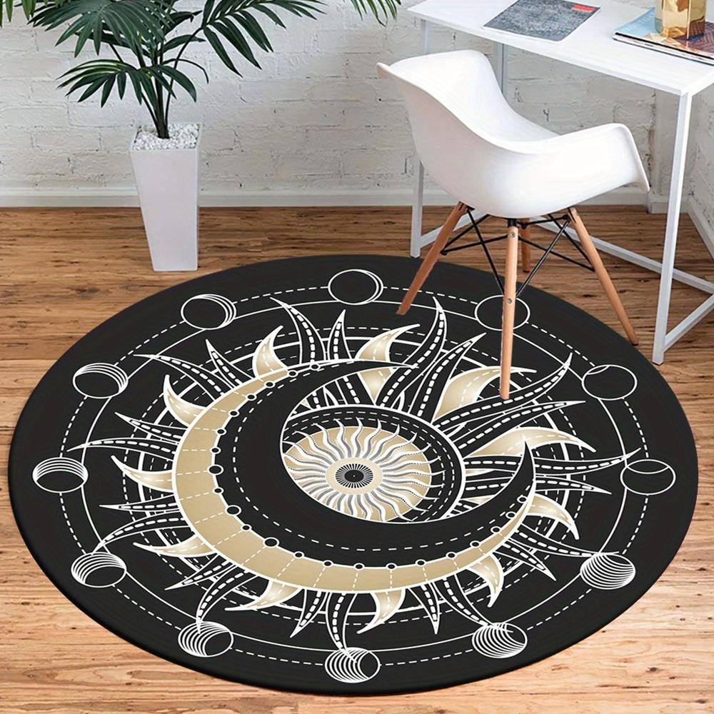 

1pc Retro 7292391771 Pattern Round Floor Mat, Non-slip for Living Room Bedroom Chair Carpets Home Decor Gifts, Home Decor Room Decor Outdoor 80cm by 80cm