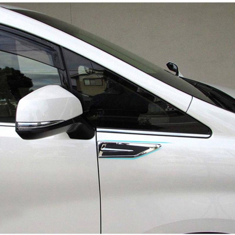 For Toyota Alphard Vellfire 30 Series 2016- ABS Chrome Shark Gill Trim Strip Special Leaf Plate Bright Strip