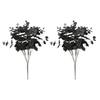 A84E-2X 20 Heads Artificial Black Eucalyptus Fake Flower Plant Wedding Party Decoration