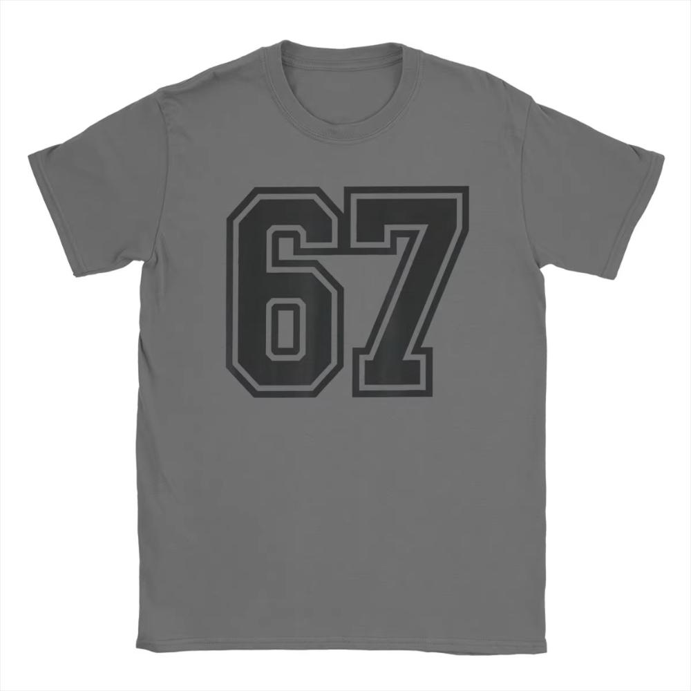 Herren Damen 67 Meme Sechs Sieben 6 7 Meme Design 6 7 T-Shirt Reine Baumwolle Kleidung Kurze Ärmel Rundhals T-Shirts Neue Ankunft T-Shirt