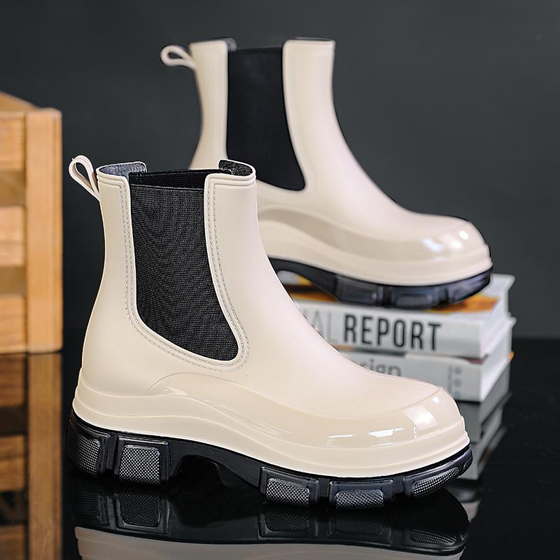 Fashion Women Rain Boots Outdoor Waterproof Rubber Boots Non Slip Thick Soled Rain Shoes Women's Garden Work Shoes Galoshes Botas Lluvia