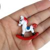 1/12 Dollhouse Mini Rocking Horse Model Doll Home Nursery Room Trojan Horse Furniture Decor Dolls House Micro Scene Photo Props