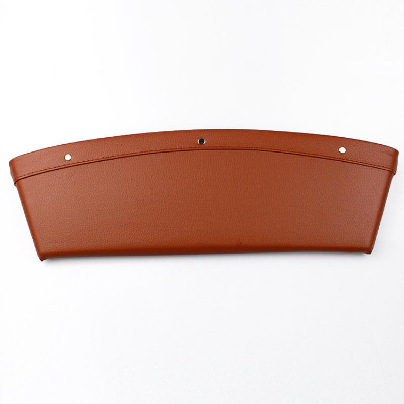 Car Front Seat Gap Filler Car Interior Accessories Portable Storage Box With Cup Holder PU Leather Console Side Gap Universal