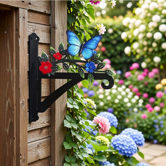 Metal Plant Hanger Wall Hook Heavy Duty Hanging Basket Bracket Decorative