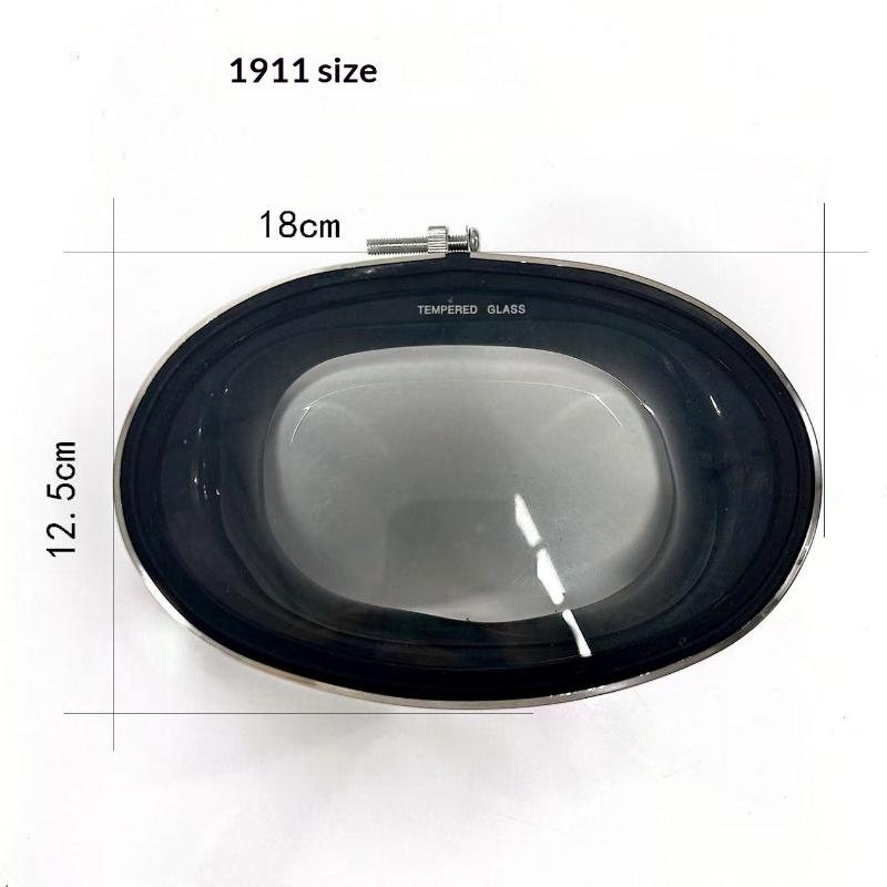 Oval Diving Mask Spearfishing Mask Classic Retro-Style Panoramic Wide View Goggles Tempered Glass Lens For Adults