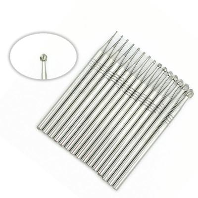 1 stk HP Tungsten Carbide Runde Roterende Burs Dental Carbide Burs 0,5 til 3,1 mm Tannlegeinstrument Høy Qunlity
