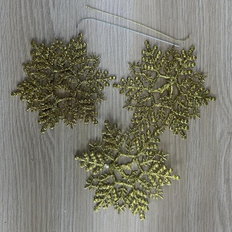 

Christmas Party Decorations Snowflake Strips Transparent Plastic Festive Decor золотой