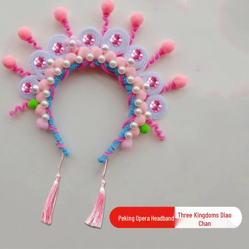 DIY Peking Opera Headband & Hair Accessories Kit for Dragon Boat Festival Team-Building Activity